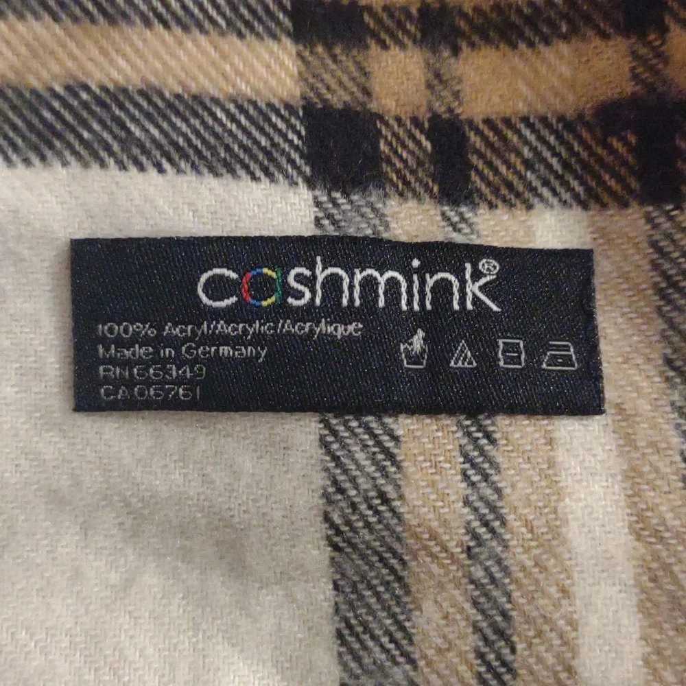 Cashmink Soft Plaid‎ Scarf with Fringe
